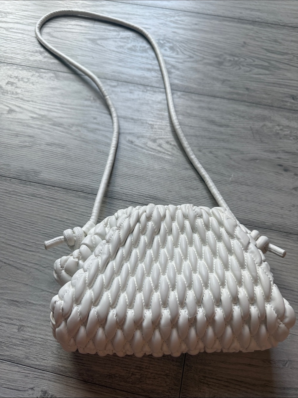 Woven Rope Crossbody Bag in White - Picture 3 of 5